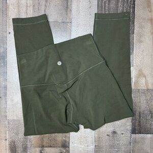 lululemon athletica Align Crop 21” Dark Olive size 6